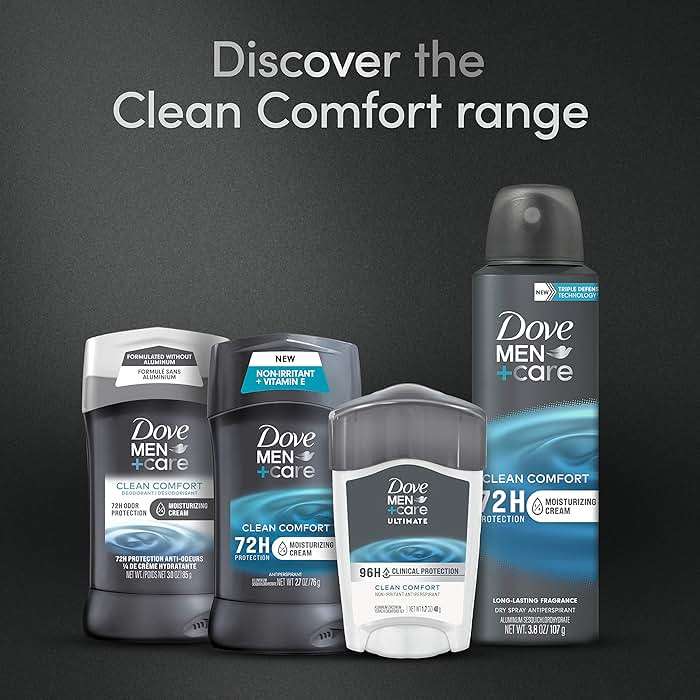 Dove Men+Care Clinical Protection Antiperspirant Stick Clean Comfort End Sweat Hacks 96-Hour Protection 1.7 oz - Image 6