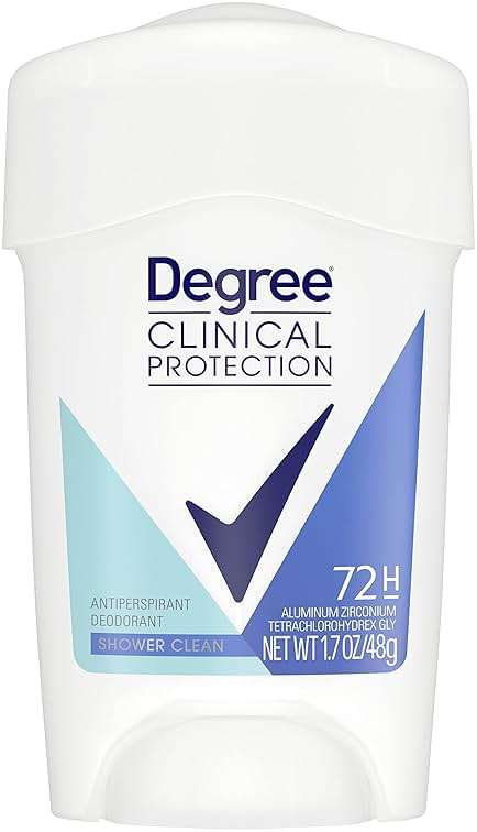 Degree Clinical Strength Antiperspirant Deodorant 96-Hour Sweat and Odor Protection Shower Clean Soft Solid 5x Types of Sweat 1.6 oz - Image 1