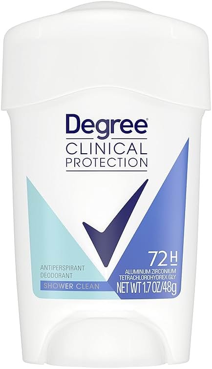 Degree Clinical Strength Antiperspirant Deodorant 96-Hour Sweat and Odor Protection Shower Clean Soft Solid 5x Types of Sweat 1.6 oz - Product Image