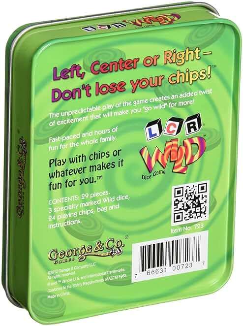 George and Company GEO0723 LCR (R) Wild Dice Game - Image 3