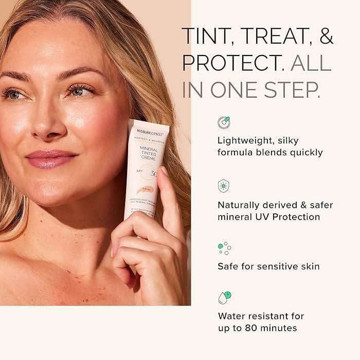 MDSolarSciences Mineral Tinted Crème Sunscreen SPF 30 | Water-Resistant Broad Spectrum UV Protection | Blendable Zinc Oxide Formula | Natural Matte Finish | 1.7 Fl Oz - Image 4