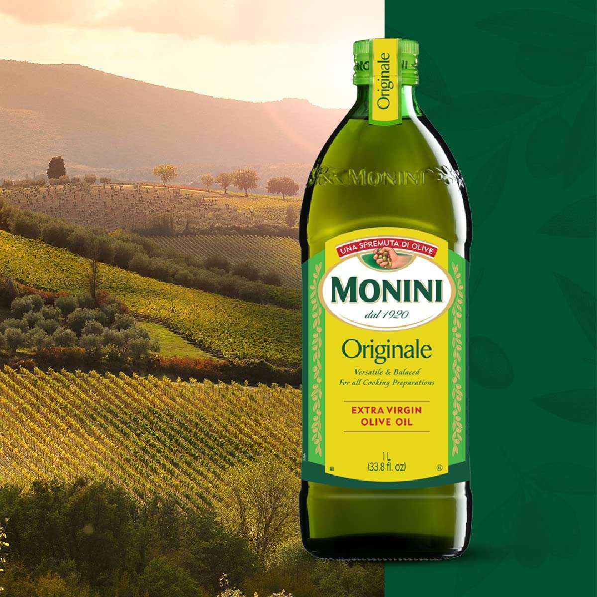 MONINI Premium Extra Virgin Olive Oil | Originale Versatile & Balanced | Tin Can | 101.4oz (3L) - Image 3