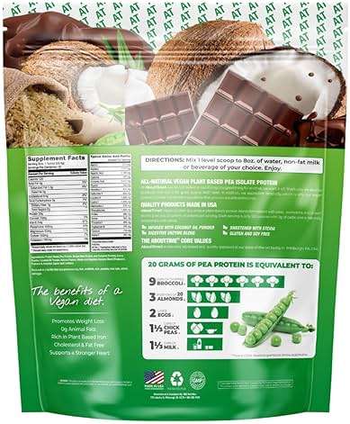 About Time Vegan Protein Powder 20g Chocolate, Natural Ingredients, Non-GMO, Plant Based, Gluten Free, Soy Free, Dairy Free, 32 Servings - Image 2