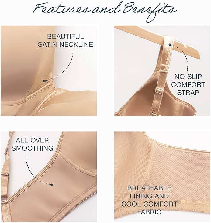 Playtex Women's Wireless Bra, 18 Hour Plus-Size T-Shirt Bras Available, Smoothing, Full Coverage, 4803, Single or 2-Pack - Image 4