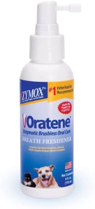 Zymox Oratene Brushless Oral Care Breath Freshener for Dogs and Cats, 4oz - Product Image
