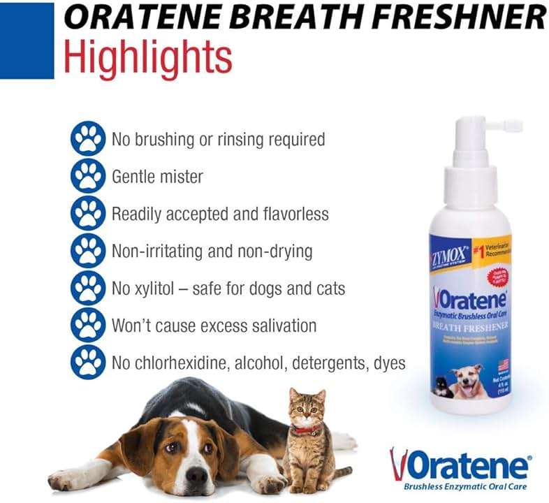 Zymox Oratene Brushless Oral Care Breath Freshener for Dogs and Cats, 4oz - Image 3