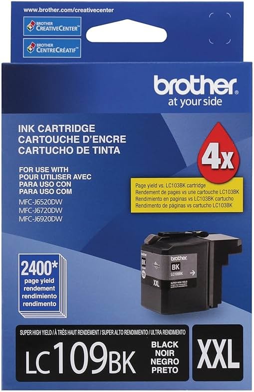 Brother Printer Ultra High Yield Inkjet Cartridge - Black (LC109BK) - Product Image