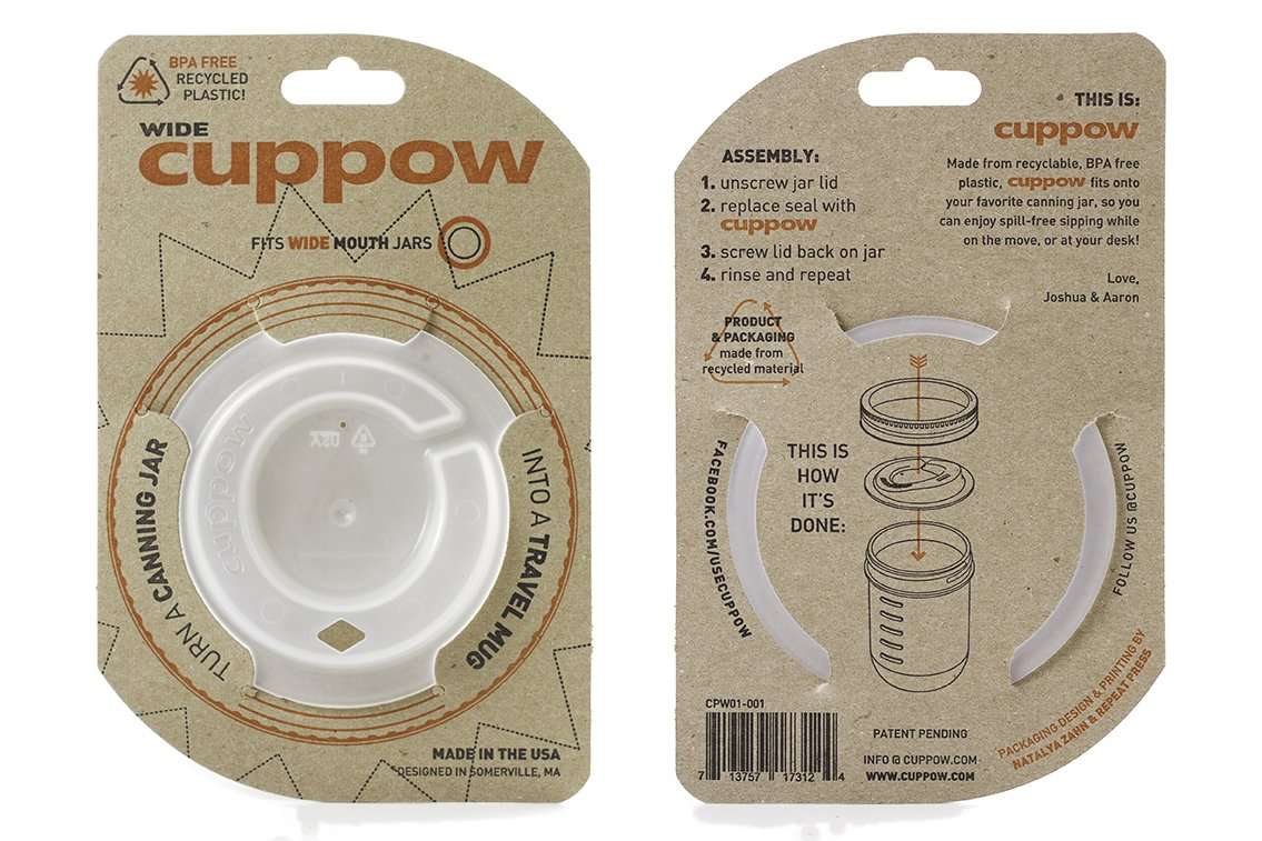 Original Cuppow Wide with Straw-Tek - Drinking Lid for Wide Mouth Canning Jar! - Image 1