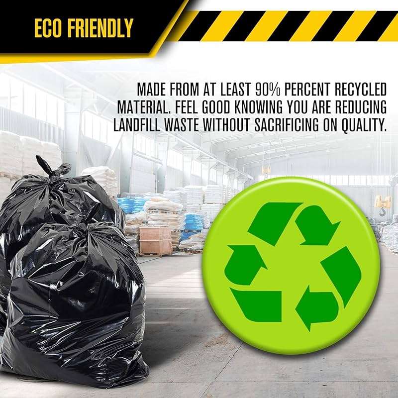 Ultrasac Heavy Duty Contractor Bags (VALUE 50 PACK/w TIES), 42 Gallon, 32.75" X 47" - 3 MIL Thick Large Black Industrial Garbage Trashbags for Construction and Commercial use - Image 5