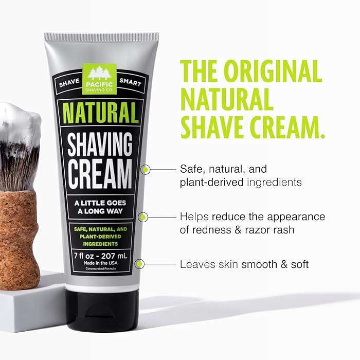 Pacific Shaving Company Natural Shaving Cream - Shea Butter + Vitamin E Shave Cream for Hydrated Sensitive Skin - Clean Formula for a Smooth, Anti-Redness + Irritation-Free Shave Cream (3.4 Oz) - Image 2