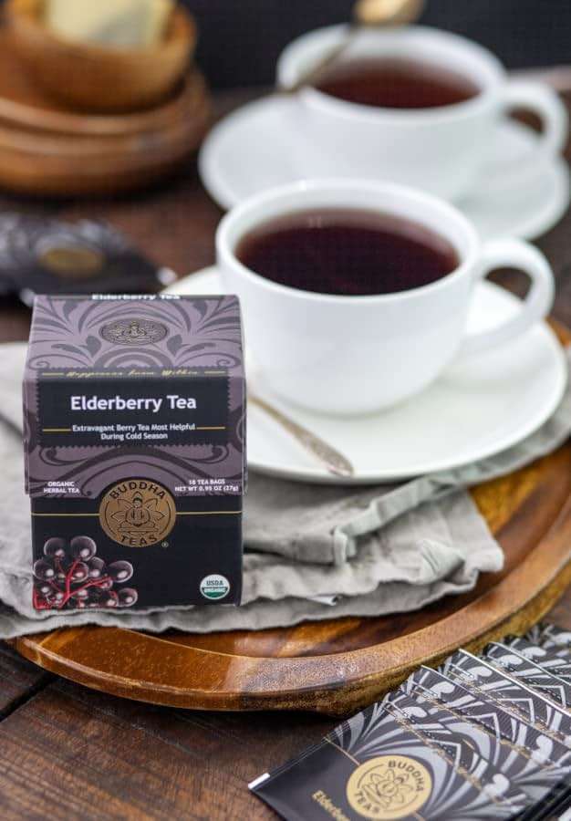 Buddha Teas - Organic Elderberry - Herbal Tea - For Health & Wellbeing - With Antioxidants & Minerals - Clean Ingredients - Caffeine Free - OU Kosher & Non-GMO - 18 Tea Bags (Pack of 1) - Image 6