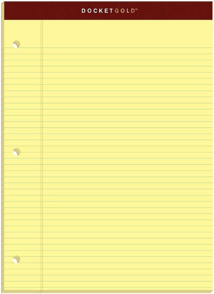 TOPS Legal Pads, 2 Pack, Premium Docket Gold Note Pads, 100 Narrow Ruled 8.5 x 11 Sheets, Thick Canary Yellow Paper with Extra Hard Back, 3 Hole Punched, 2X More Sheets, Proudly Made in the USA - Image 1