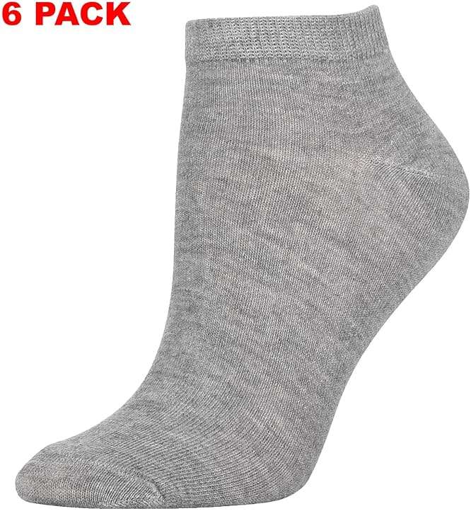 MaMia Women's 6 Pairs of Ankle Socks Low Cut Sport Peds - Image 2