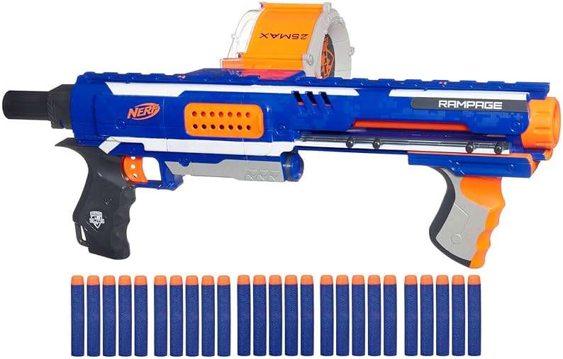 NERF Rampage N-Strike Elite Toy Blaster with 25 Dart Drum Slam Fire for Kids, Teens, & Adults (Amazon Exclusive) - Image 1