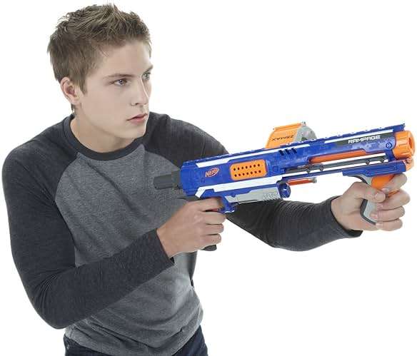 NERF Rampage N-Strike Elite Toy Blaster with 25 Dart Drum Slam Fire for Kids, Teens, & Adults (Amazon Exclusive) - Image 10