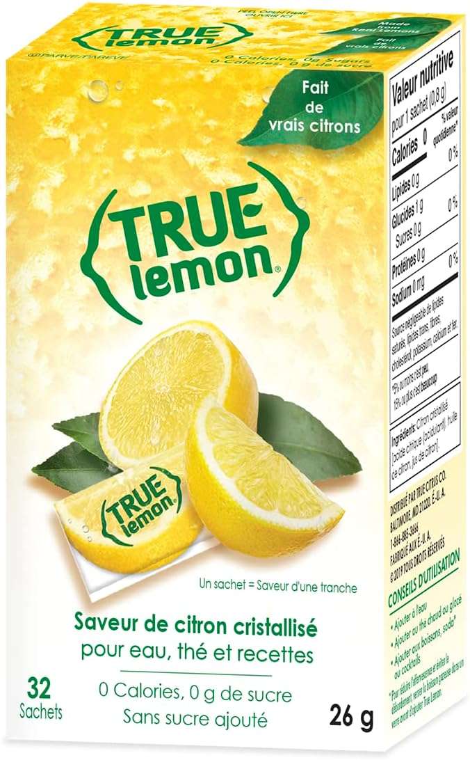 True Lemon - Crystallized Lemon For Water, Tea - Single-Serve Packets - Water Enhancer - 32-count - Image 2