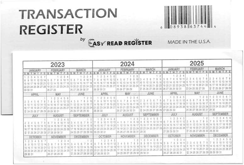 Checkbook Register, Made in The USA, Check Registers for Personal, Blank Ledger Transaction Registers for Personal or Business Bank, Check Register Book (23-24-25 Calendars, 10) - Image 4
