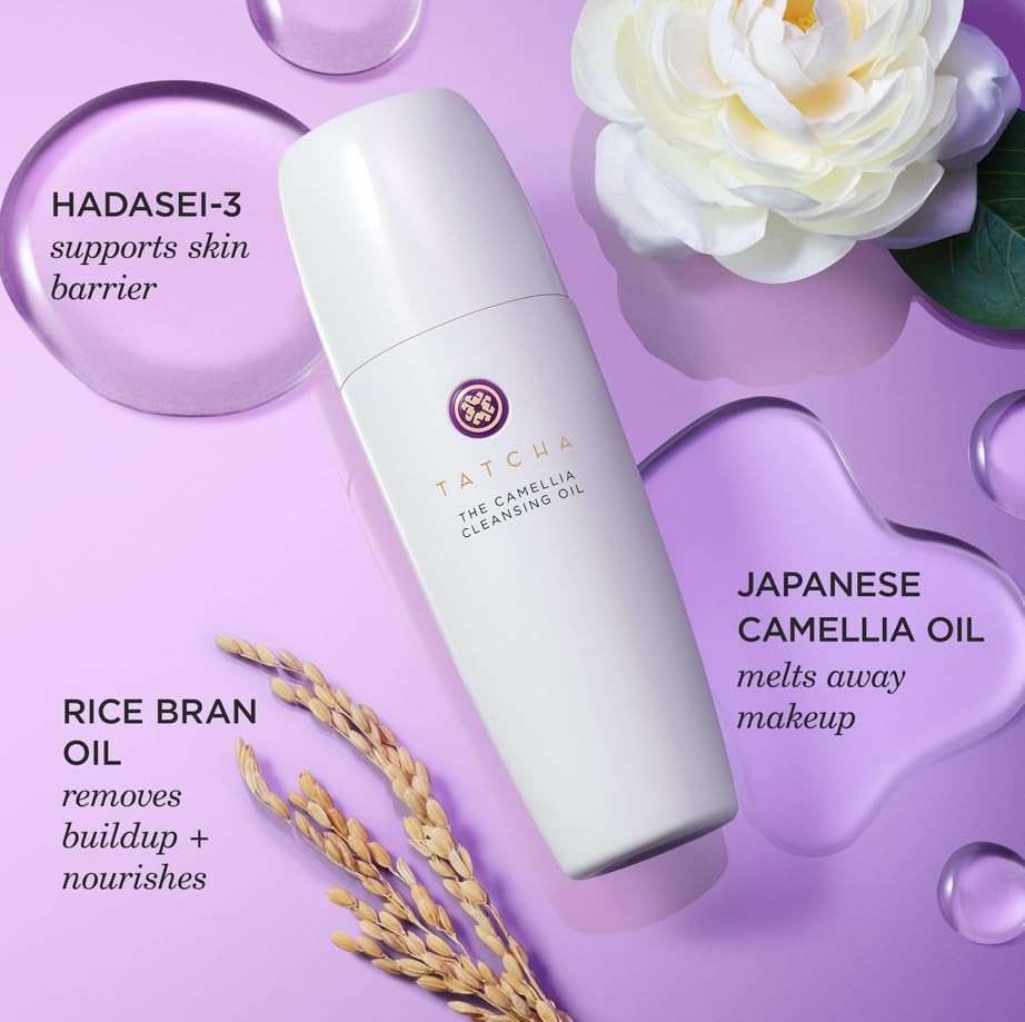 TATCHA Pure One Step Camellia Cleansing Oil | 2 in 1 Makeup Remover Oil & Face Wash | 150 ml / 5.1 oz - Image 8