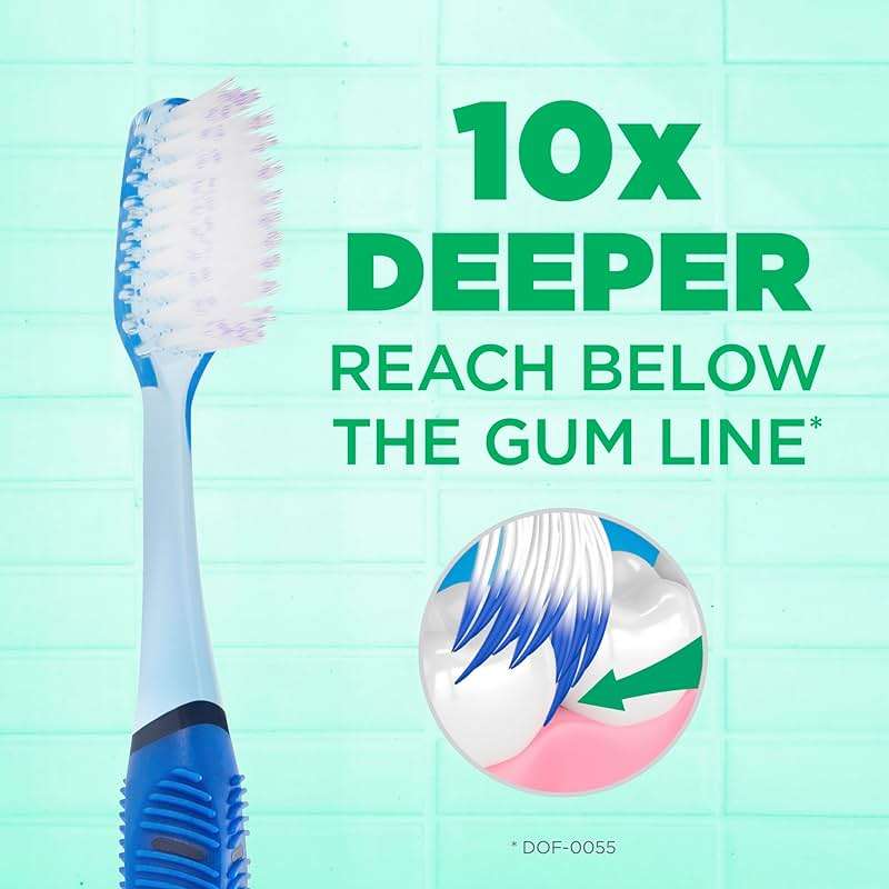 GUM Technique Deep Clean Toothbrush - Full Head - Soft Toothbrushes for Adults with Sensitive Gums - Extra Fine Bristles, 2 Count - Image 5