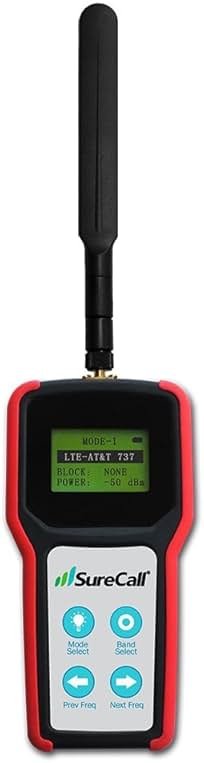SureCall Five-Band RF Signal Meter for 4G LTE, Cellular, PCS and AWS Cell Phone Signal Booster Installation (SC-METER-01) - Product Image