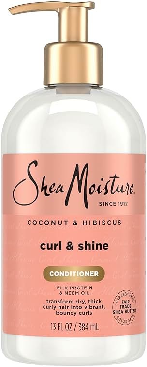 SheaMoisture Curl & Shine Conditioner Coconut & Hibiscus, for Thick, Curly Hair to Moisturize & Soften, 13 oz - Product Image