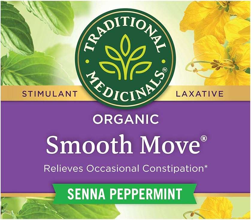 Traditional Medicinals Organic, Smooth Move Tea, Peppermint & Senna - Helps Relieve Constipation Overnight - Kosher, Non-GMO, Caffeine-Free, Compostable - 16 Tea Bags - Image 2