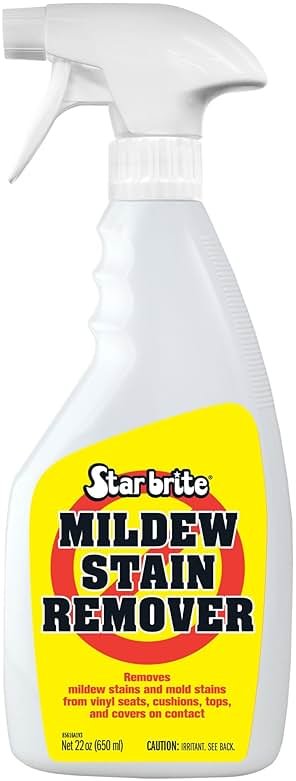 STAR BRITE Professional-Grade Mildew & Mold Stain Remover + Cleaner - Instant Contact Stain Removal, Ideal for Marine & Outdoor Upholstery - Product Image