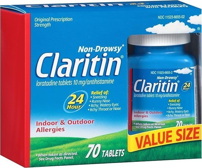 Claritin Non Drowsy Allergy 24 Hour Relief Tablets - 70 Count, 6 Pack - Product Image