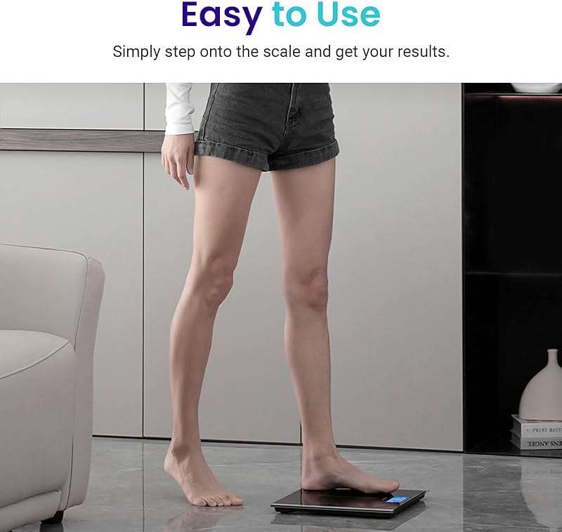 Etekcity Bathroom Scale for Body Weight, Highly Accurate Digital Electronic Weighing Machine for People, LCD Display, Large Size, 6mm Tempered Glass for Safe Home Use, Batteries Included, 400 lbs - Image 6
