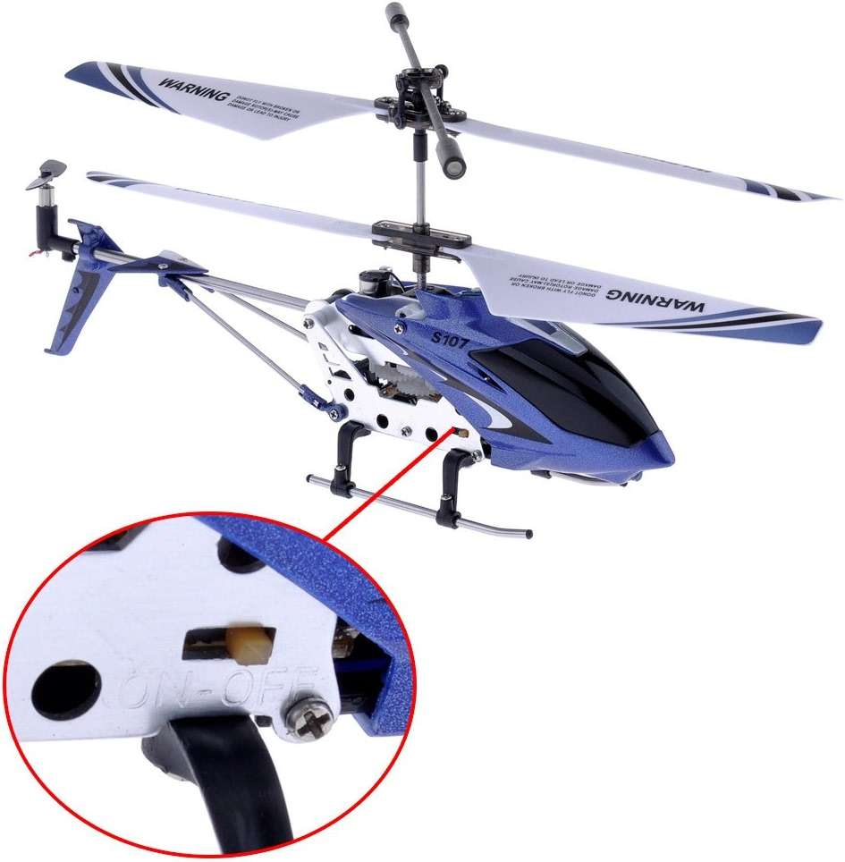 Syma S107G 3 Channel RC Helicopter with Gyro, Blue - Image 5