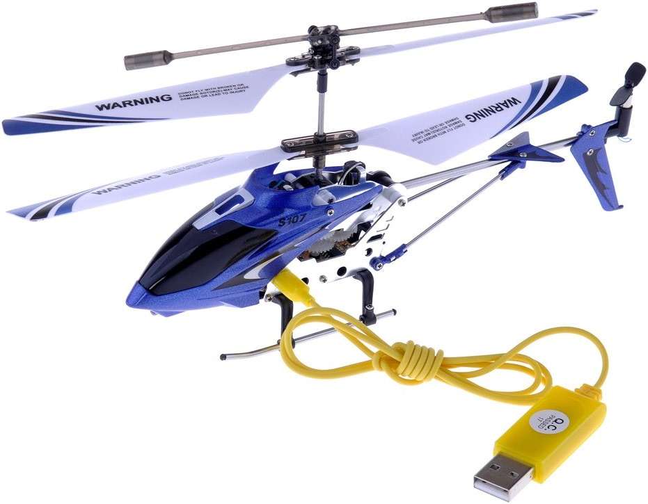Syma S107G 3 Channel RC Helicopter with Gyro, Blue - Image 6