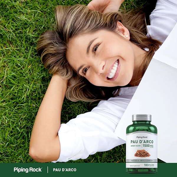 Piping Rock PAU D'Arco Capsules | 1500 mg | 180 Pills | Inner Bark | Herb Extract Supplement | Non-GMO, Gluten Free - Image 6