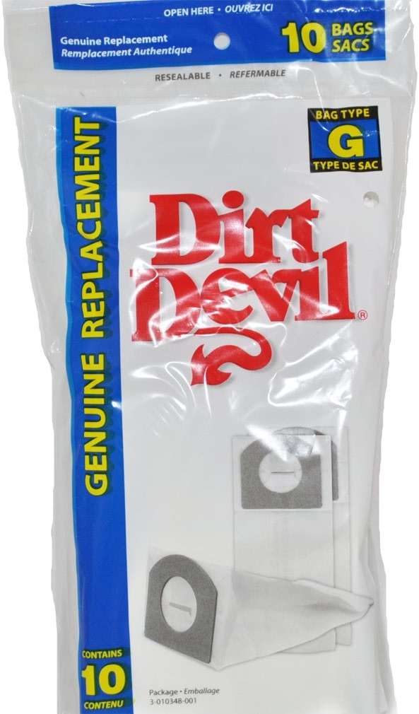 Dirt Devil Hand Vac Style G Paper Vacuum Bags,10 Per Pack - Image 1