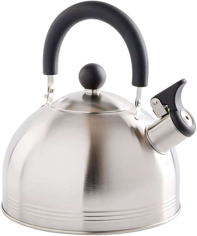 Mr. Coffee Carterton Stainless Steel Whistling Tea Kettle – 1.5-Quart Capacity, Mirror Polish Finish, Durable Tea Kettle for Stovetop, Fast Boiling, Easy Pouring - Image 3