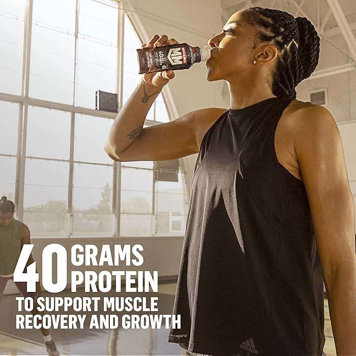 Muscle Milk Pro Advanced Nutrition Protein Shake, Knockout Chocolate, 14 Fl Oz Bottle, 12 Pack, 40g Protein, 1g Sugar, 16 Vitamins & Minerals, 6g Fiber, Workout Recovery, Packaging May Vary - Image 4