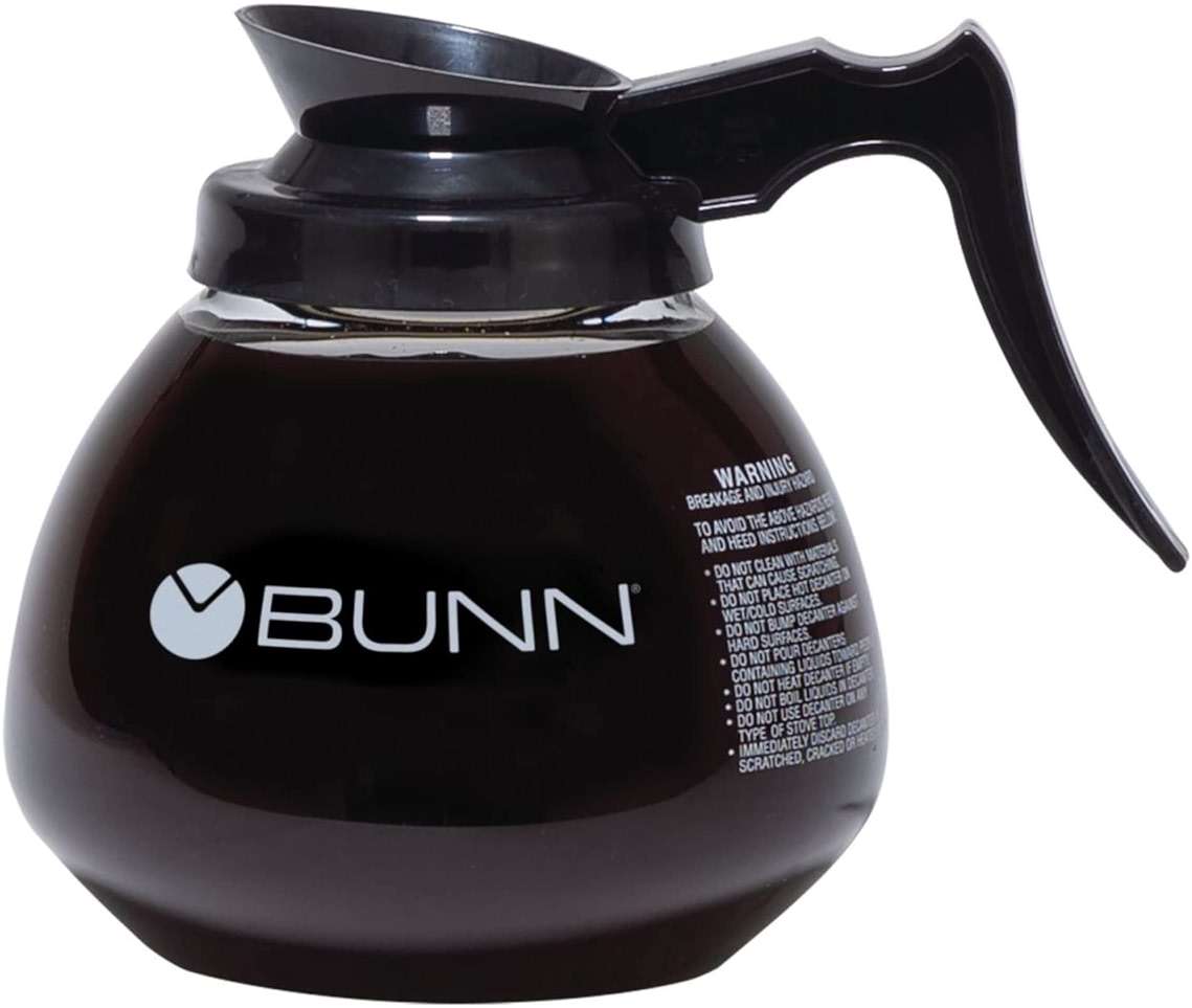 BUNN Coffee Pot Decanter/Carafe Black Regular - New Glass Design Shape - Ergonomic Handle - 12 Cup Capacity - - Image 1
