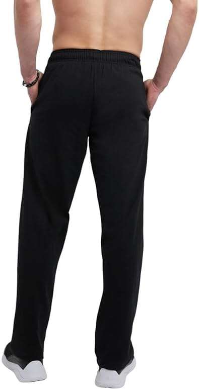 Champion Men's Open-Bottom Lounge Pants, Standard Fit, Lightweight 100% Cotton, Available in Regular and Big & Tall - Image 2
