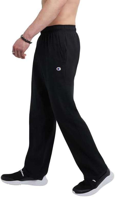 Champion Men's Open-Bottom Lounge Pants, Standard Fit, Lightweight 100% Cotton, Available in Regular and Big & Tall - Image 3