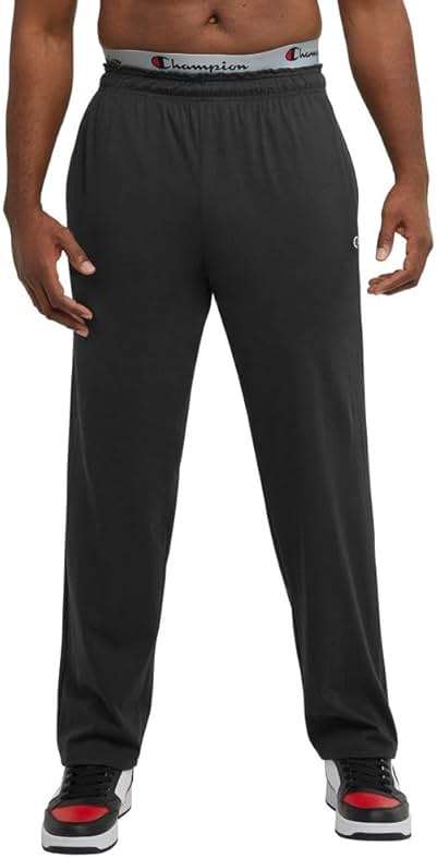 Champion Men's Open-Bottom Lounge Pants, Standard Fit, Lightweight 100% Cotton, Available in Regular and Big & Tall - Image 5