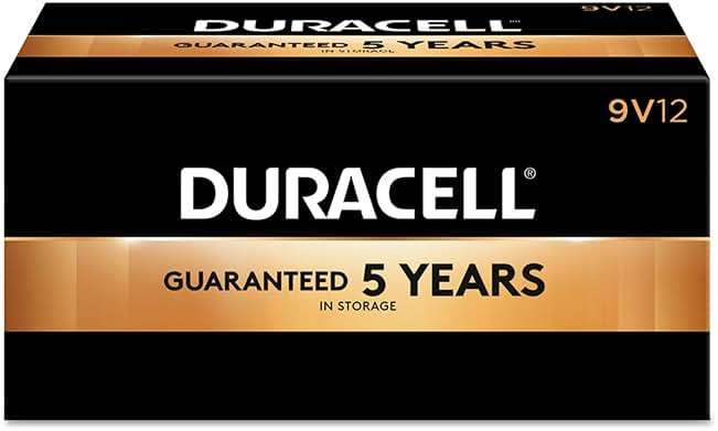 Duracell - CopperTop 9V Alkaline Batteries - long lasting, all-purpose 9 Volt battery for household and business, 12 Count (Pack of 1) (MN1604BKD) - Image 1