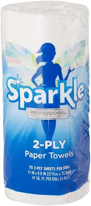 Sparkle Professional Series by Georgia-Pacific PRO 2-Ply Perforated Kitchen Paper Towel Rolls, Individually Wrapped, White, 11” x 8.8” (LxW), 70 Sheets/Roll, 30 Rolls/Case, 2717201 - Image 4