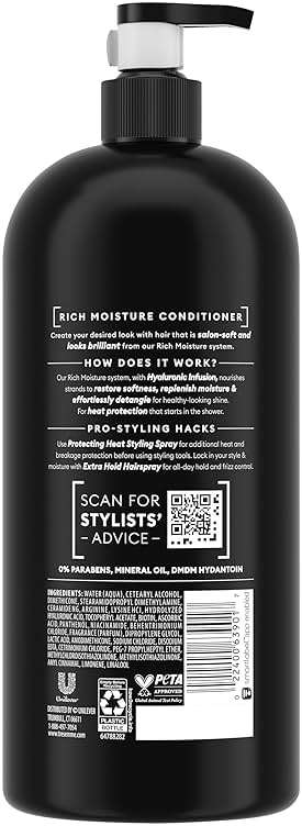 TRESemmé Rich Moisture Moisturizing Conditioner with Pump for Dry Hair Formulated With Pro Style Technology 39 Fl Oz - Image 2