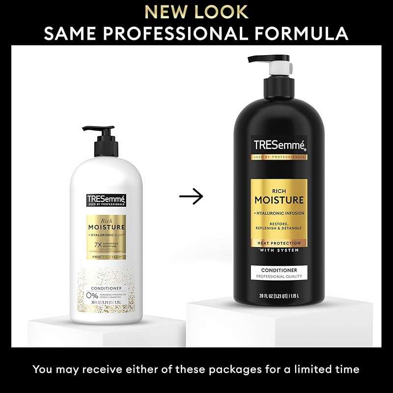 TRESemmé Rich Moisture Moisturizing Conditioner with Pump for Dry Hair Formulated With Pro Style Technology 39 Fl Oz - Image 3