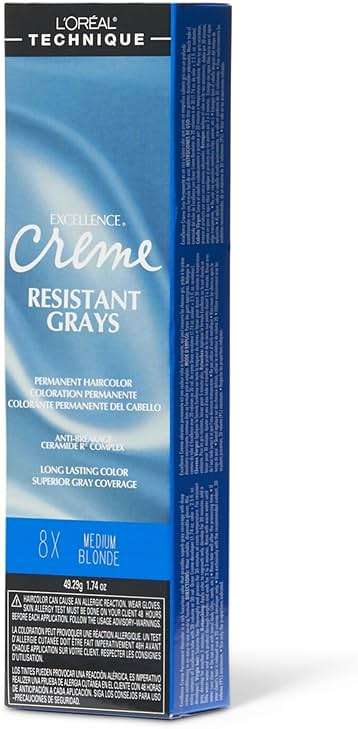 L'Oréal Technique Excellence Crème Resistant Grays Permanent Hair Color - Maximum Gray Coverage on Resistant Grays, Rich Crème No-Drip Formula and Patented Gray Seeking Dyes, For All Hair Types - Image 1