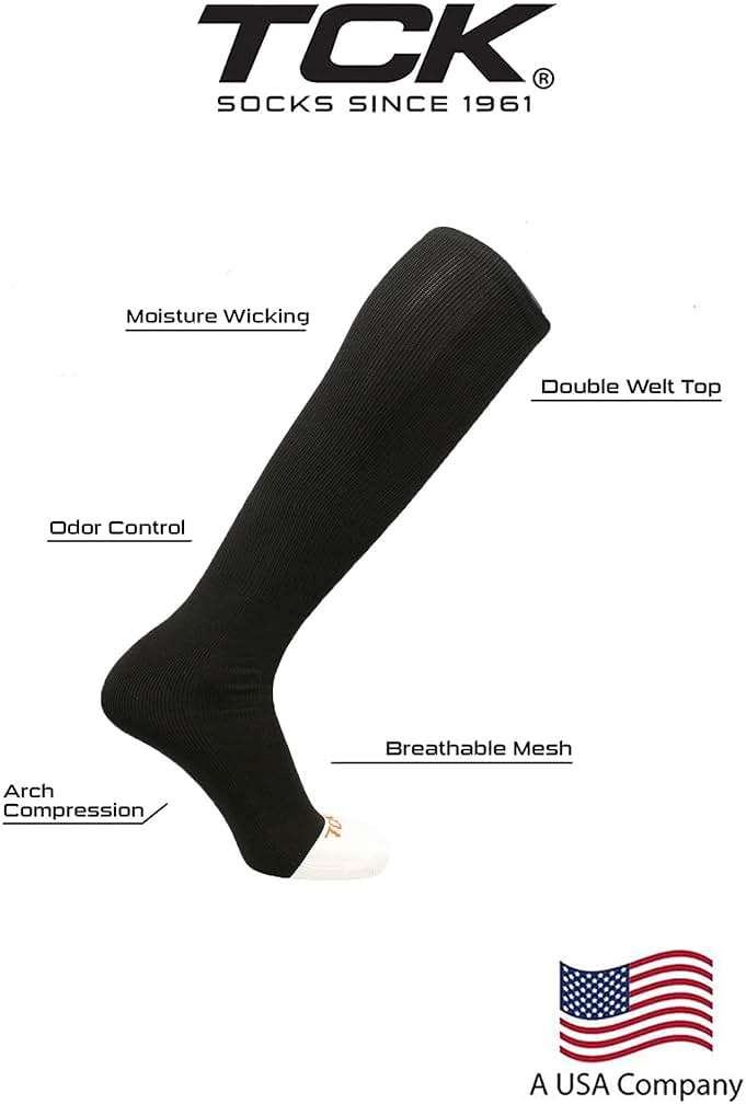 TCK Prosport Tube Socks Baseball Socks Softball Football Socks Durable and Moisture Wicking Over the Calf - Image 3