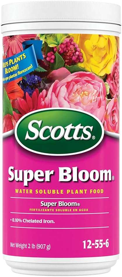 Scotts Super Bloom Water Soluble Plant Food, 2 lb - NPK 12-55-6 - Fertilizer for Outdoor Flowers, Fruiting Plants, Containers and Bed Areas - Feeds Plants Instantly - Image 1