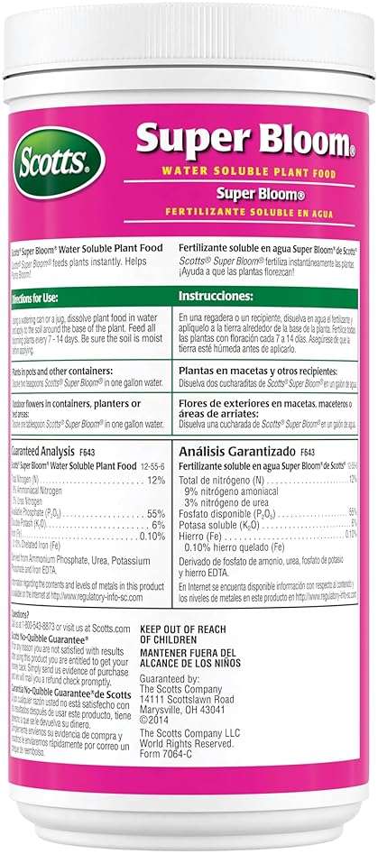 Scotts Super Bloom Water Soluble Plant Food, 2 lb - NPK 12-55-6 - Fertilizer for Outdoor Flowers, Fruiting Plants, Containers and Bed Areas - Feeds Plants Instantly - Image 2