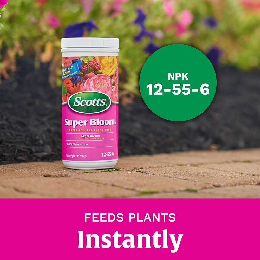 Scotts Super Bloom Water Soluble Plant Food, 2 lb - NPK 12-55-6 - Fertilizer for Outdoor Flowers, Fruiting Plants, Containers and Bed Areas - Feeds Plants Instantly - Image 6