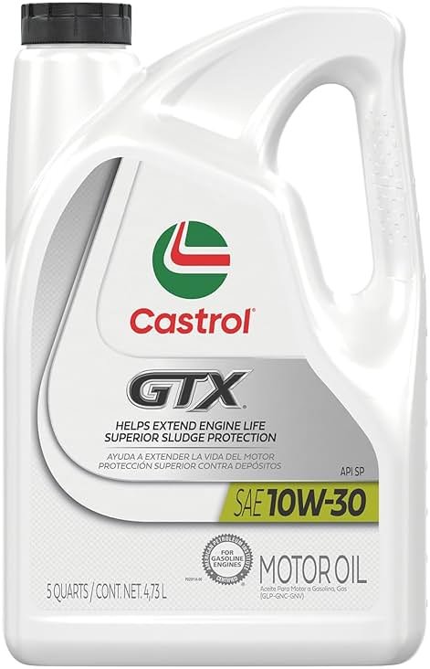 Castrol GTX 10W-30 Conventional Motor Oil, 5 Quarts - Product Image