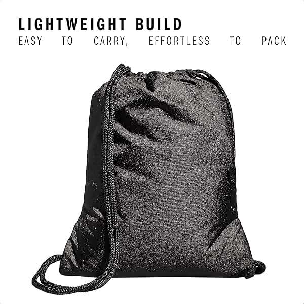 adidas Alliance Sackpack – Drawstring Backpack for Sports, Small Gym Bag, Black/2, OSFA - Image 5